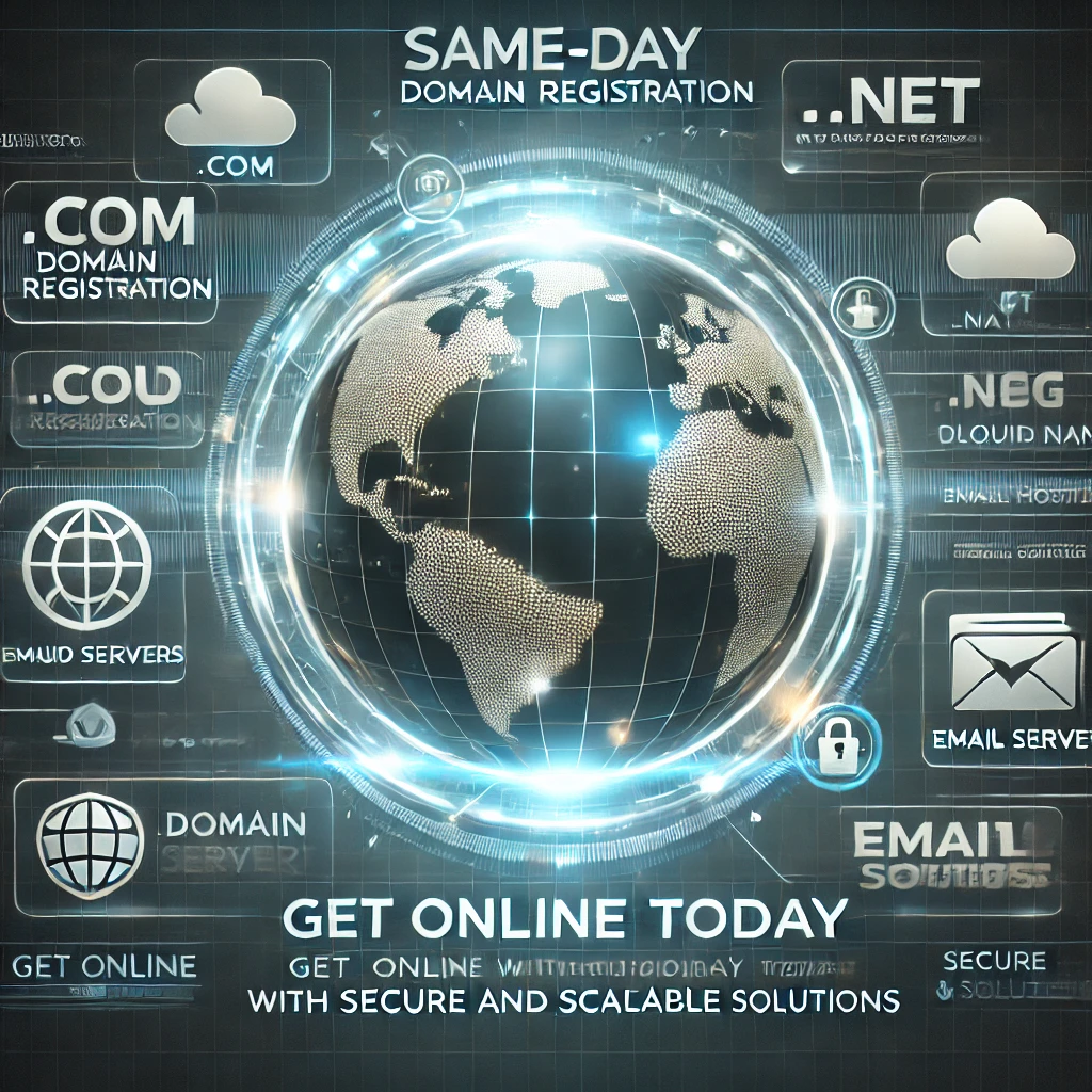 Same-Day Domain Registration & Cloud Hosting